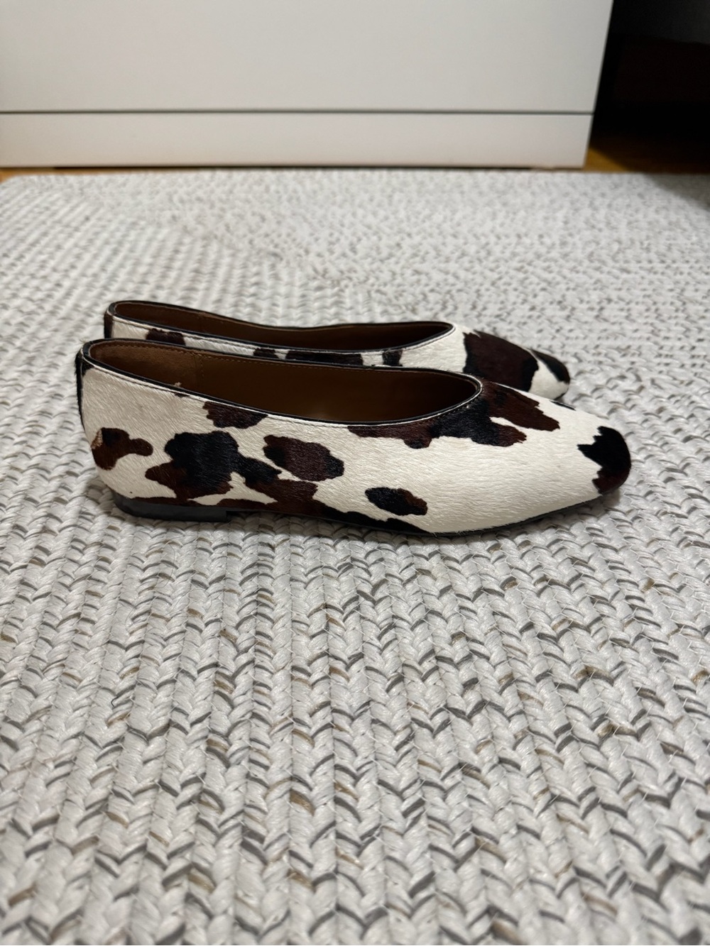 NEW Madewell The Mylie Ballet Flat in Dark Carob Multi (Cow Print Haircalf) - Picture 8 of 14